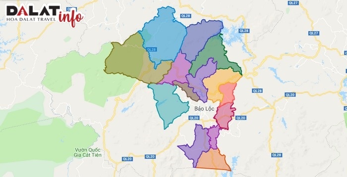 Bản đồ hành chính huyện Bảo Lâm và thông tin quy hoạch