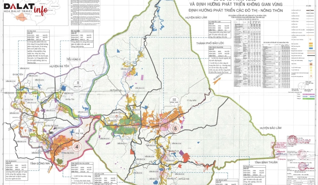 Bản đồ quy hoạch huyện Đạ Huoai