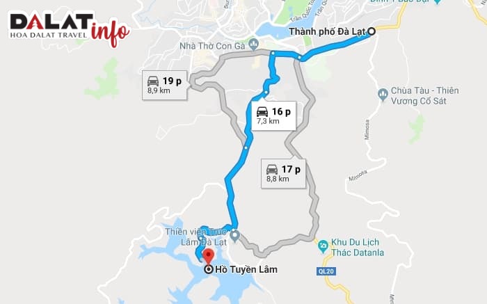 Địa chỉ và hướng dẫn chi tiết di chuyển đến Hồ Tuyền Lâm
