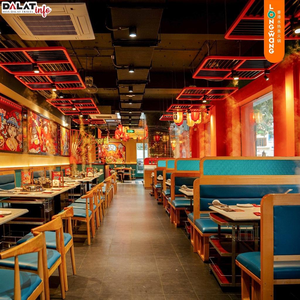 Không gian nhà hàng Long Wang rộng rãi để tụ tập cùng người thân