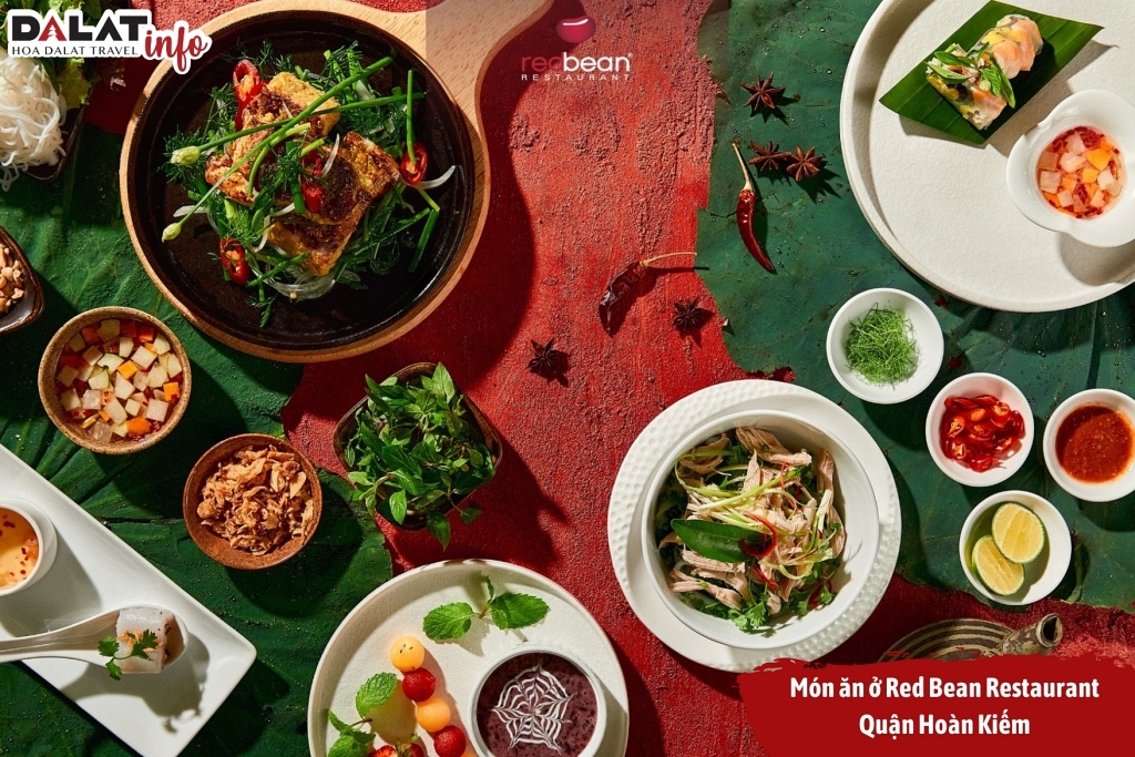 Red Bean Restaurant đa dạng món ăn truyền thống được chế biến tỉ mỉ và trình bày bắt mắt