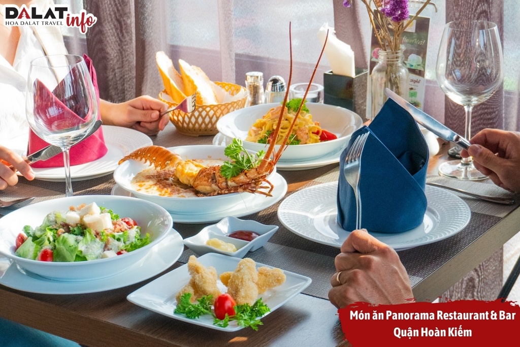 Thực đơn Panorama Restaurant & Bar phong phú, trình bày tinh tế