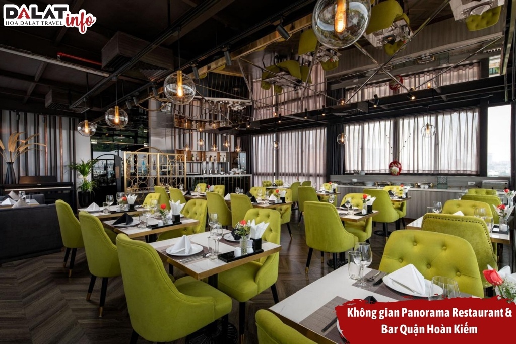 Không gian Panorama Restaurant & Bar hiện đại, view ngoạn mục trung tâm Hà Nội