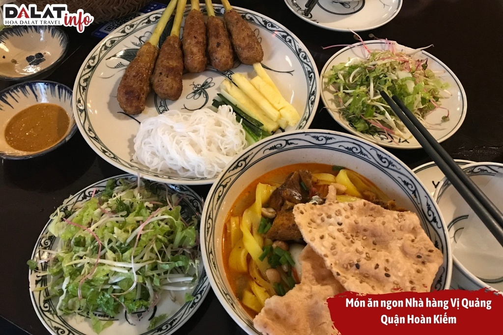 Thực đơn của nhà hàng phản ánh sự đa dạng của ẩm thực miền Trung 