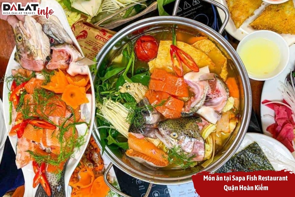 Nhà hàng Sapa Fish Restaurant chuyên về các món ăn từ cá tầm và cá hồi Sapa