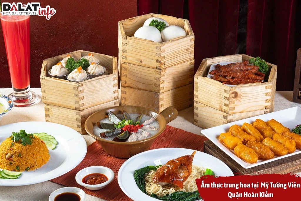 Thực đơn tại Mỹ Tường Viên phong phú với nhiều món ăn Trung Hoa truyền thống