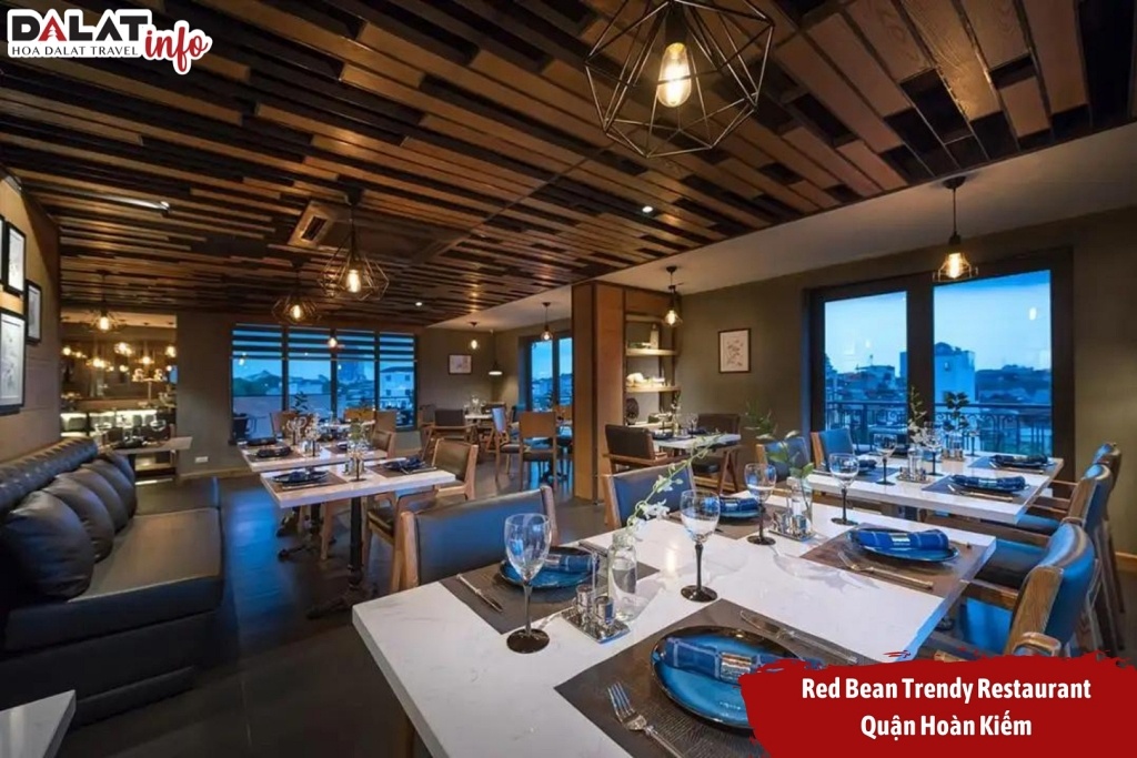 Không gian của Red Bean Trendy sang trọng và tinh tế, với các chi tiết được chăm chút